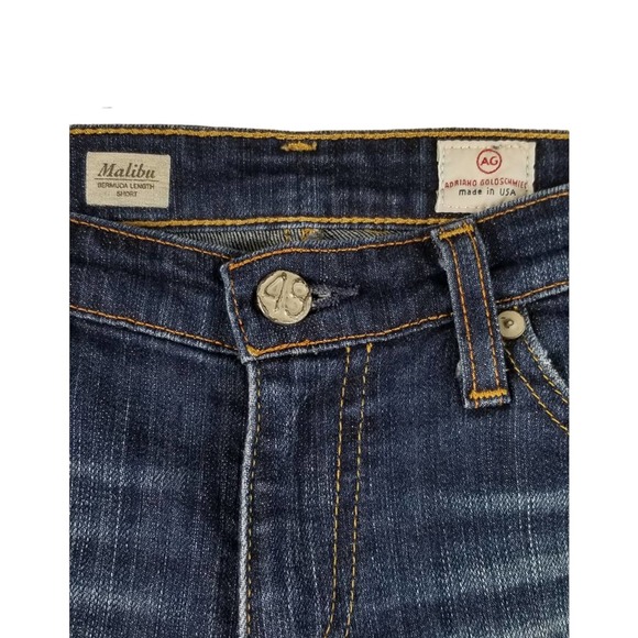 Adriano Goldschmied The Malibu Bermuda Length Denim Women Shorts 27 - Picture 3 of 4